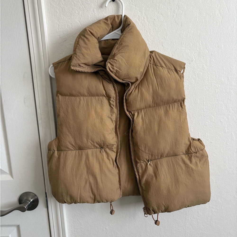 Tan Puffer Vest